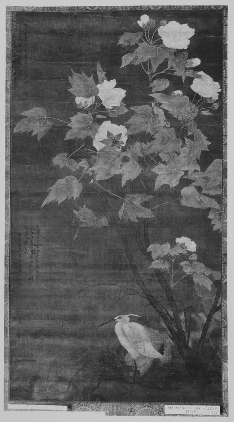 Jiang Tingxi, Hibiscus and Egret