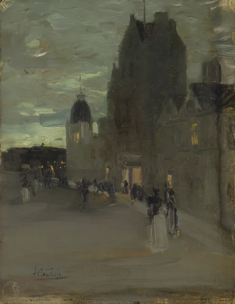 James Guthrie, Street in Oban, Night