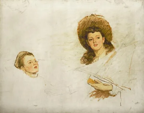 William Quiller Orchardson, Study of the Artist's daughter Hilda Orchardson (born 1875) and one of her younger brothers