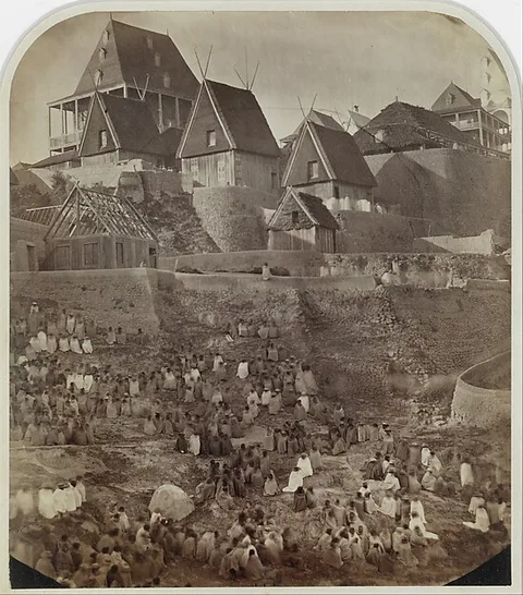 William Ellis, View of Antsahatsiroa, Madagascar