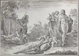 Francesco Fontebasso, Nine Figures near a Herm of Pan, from "Bacchanals and Histories"
