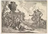 Francesco Fontebasso, Satyr with Club and Seven Figures, from "Bacchanals and Histories"