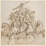 Francesco Fontebasso, Design for a Fountain with Neptune in his Chariot