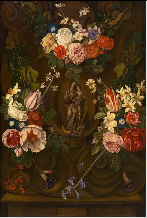 Jan Philip van Thielen, Madonna in a flower garland