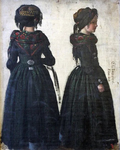 Carl Ludwig Jessen, Frisian woman in a twofold depiction