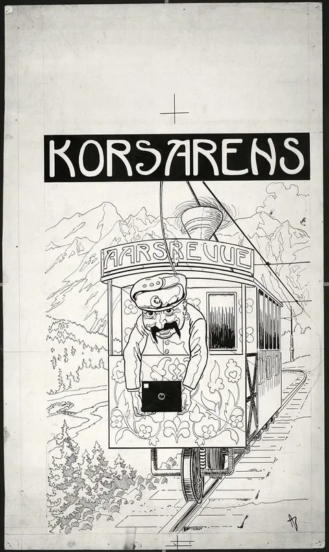 Andreas Bloch, Forarbeid til forside til "Korsarens aarsrevue"