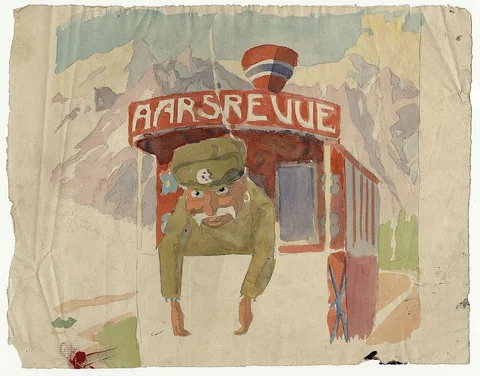 Andreas Bloch, Forarbeid til forside til "Korsarens aarsrevue"