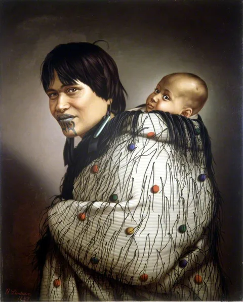 Gottfried Lindauer, Ana Rupene and child