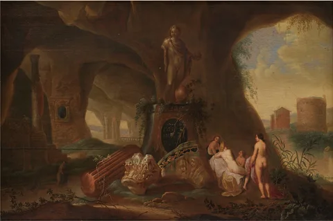 Abraham van Cuylenborch, Nymphs in a Grotto