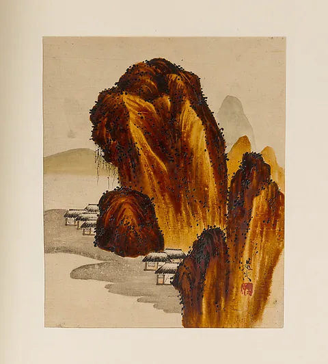 Shibata Zeshin, Village among Rocks