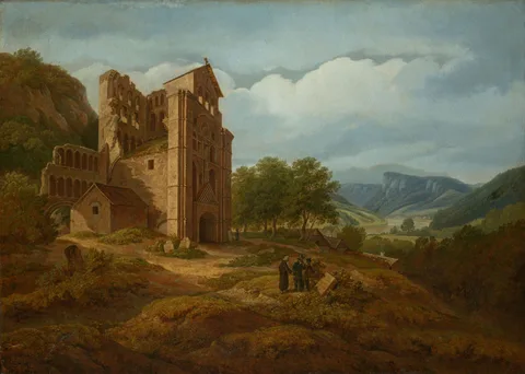 Antonín Mánes, Landscape with Kelso Abbey Ruins