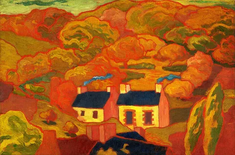 Armand Seguin, Two Thatched Cottages (Les deux chaumières)