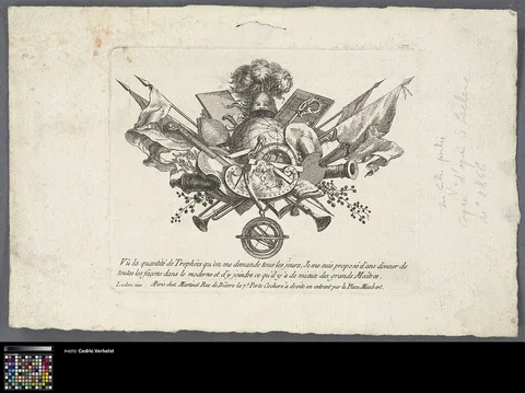 François-Nicolas Martinet, Ornament with symbols of the liberal arts and armaments