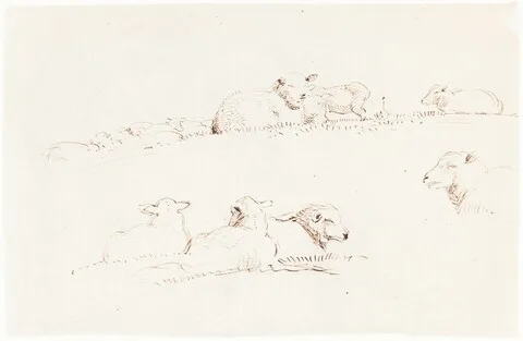 George Richmond, Studies of Sheep in Pasture
