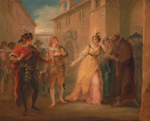 William Hamilton, The revelation of Olivia's betrothal, from "Twelfth Night," Act V, Scene i