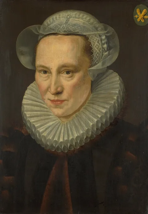 Adriaen Thomasz. Key, Portrait of Grietje Pietersdr Codde (d. 1607), wife of Jacob Bas