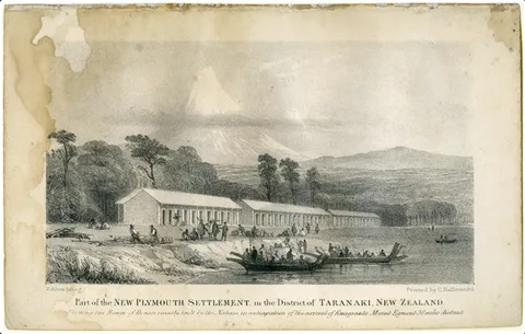 Thomas Allom, Part of the New Plymouth Settlement in the District of Taranaki, New Zealand