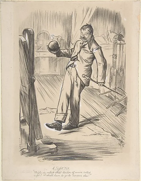 Charles Samuel Keene, "A Tight Fit"