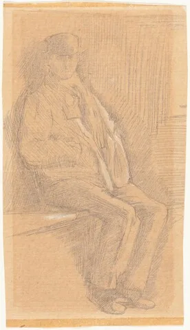 Charles Samuel Keene, Seated Man