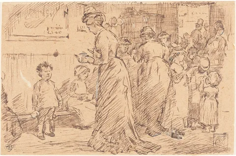 Charles Samuel Keene, A Station Buffet