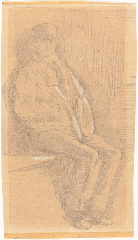 Charles Samuel Keene, Seated Man