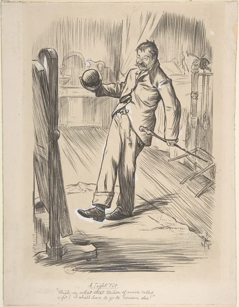 Charles Samuel Keene, "A Tight Fit"