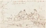 Thomas Barker, Figures in a Landscape [recto]