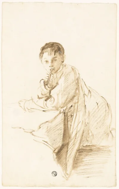Thomas Barker, Child with Musical Instrument