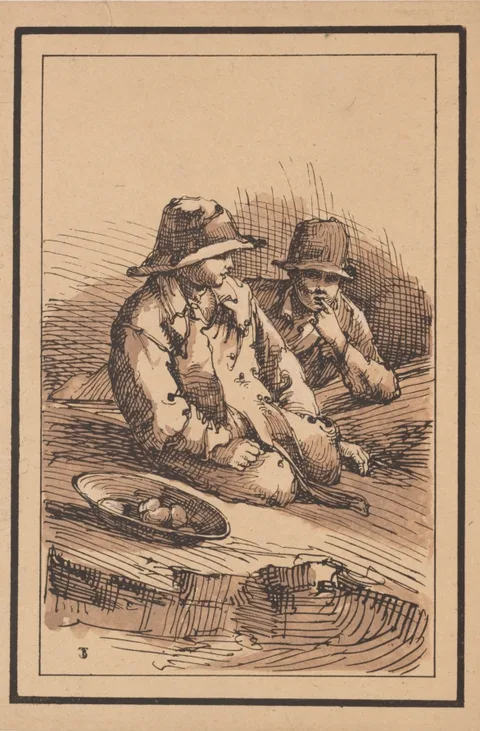 Thomas Barker, Rustic Figures: Two Boys