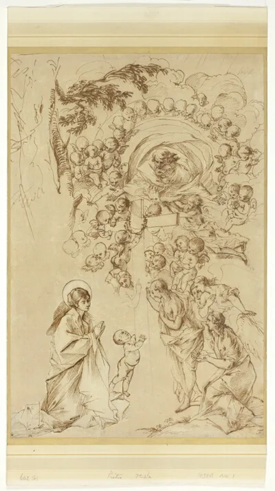 Pietro Testa, Study for 'The Dream of Saint Joseph'