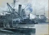 Alexander Kircher, Near the Dardanelles, English and French war ships in the harbour of Malta