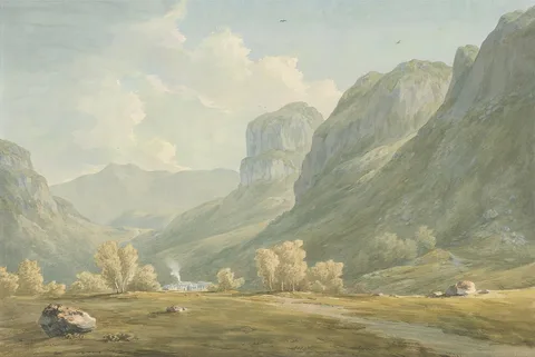 John Warwick Smith, Village of Stonethwaite and Eagle Cragg, Borrowdale