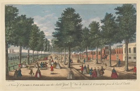John Warwick Smith, A View of St. James's Park, taken near the Stable Yard