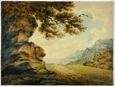 John Warwick Smith, Two Figures Looking at Bay