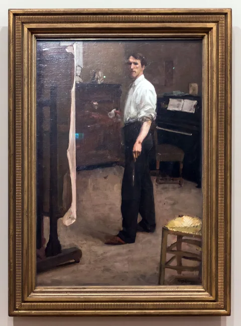 Hugh Ramsay, Portrait of the artist standing before easel