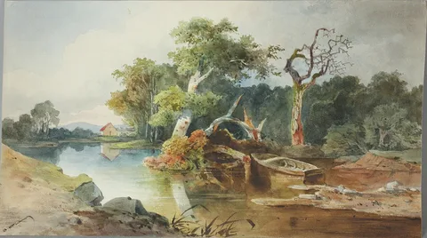 Anton Altmann, River landscape