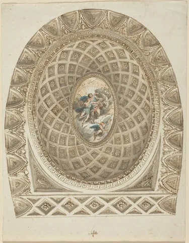 Felice Giani, A Coffered Dome with Apollo and Phaeton