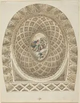 Felice Giani, A Coffered Dome with Apollo and Phaeton