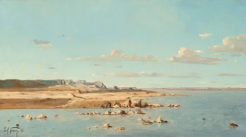 Paul Guigou, Washerwomen on the Banks of the Durance