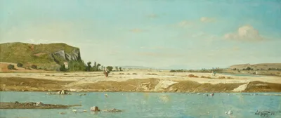 Paul Guigou, The Banks of the River Durance at Saint Paul