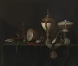Pieter Gerritsz van Roestraten, Still Life with Ostrich Egg Cup and the Whitfield Heirlooms