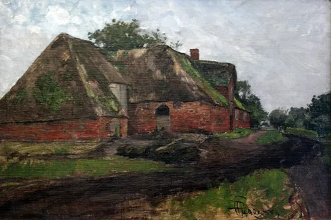 Hans Peter Feddersen, Old house with dunghill