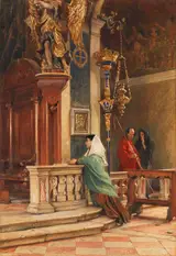 Ludwig Passini, Prayer in a Venetian Church