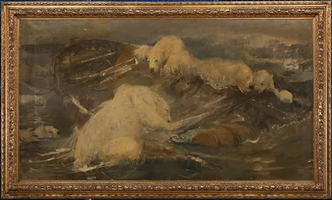 John Macallan Swan, IJsberen beklimmen een ronddrijvende sloep