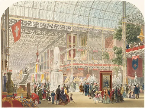 John Absolon, General View of the Interior, from "Recollections of the Great Exhibition, 1851"