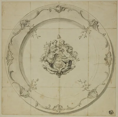 George Knapton, Pattern for China Plates (Utica)