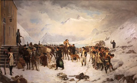 Edouard Castres, Napoleon passing the Great St Bernard Pass'