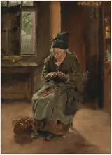 Helen Mabel Trevor, An Interior of a Breton Cottage