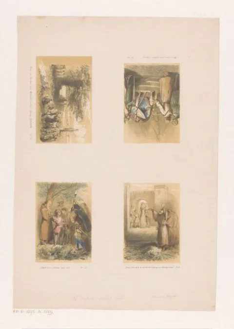 Charles Rochussen, Monniken, een koning en figuren in landschappen