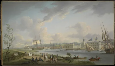 Robert Dodd, Greenwich from the Isle of Dogs